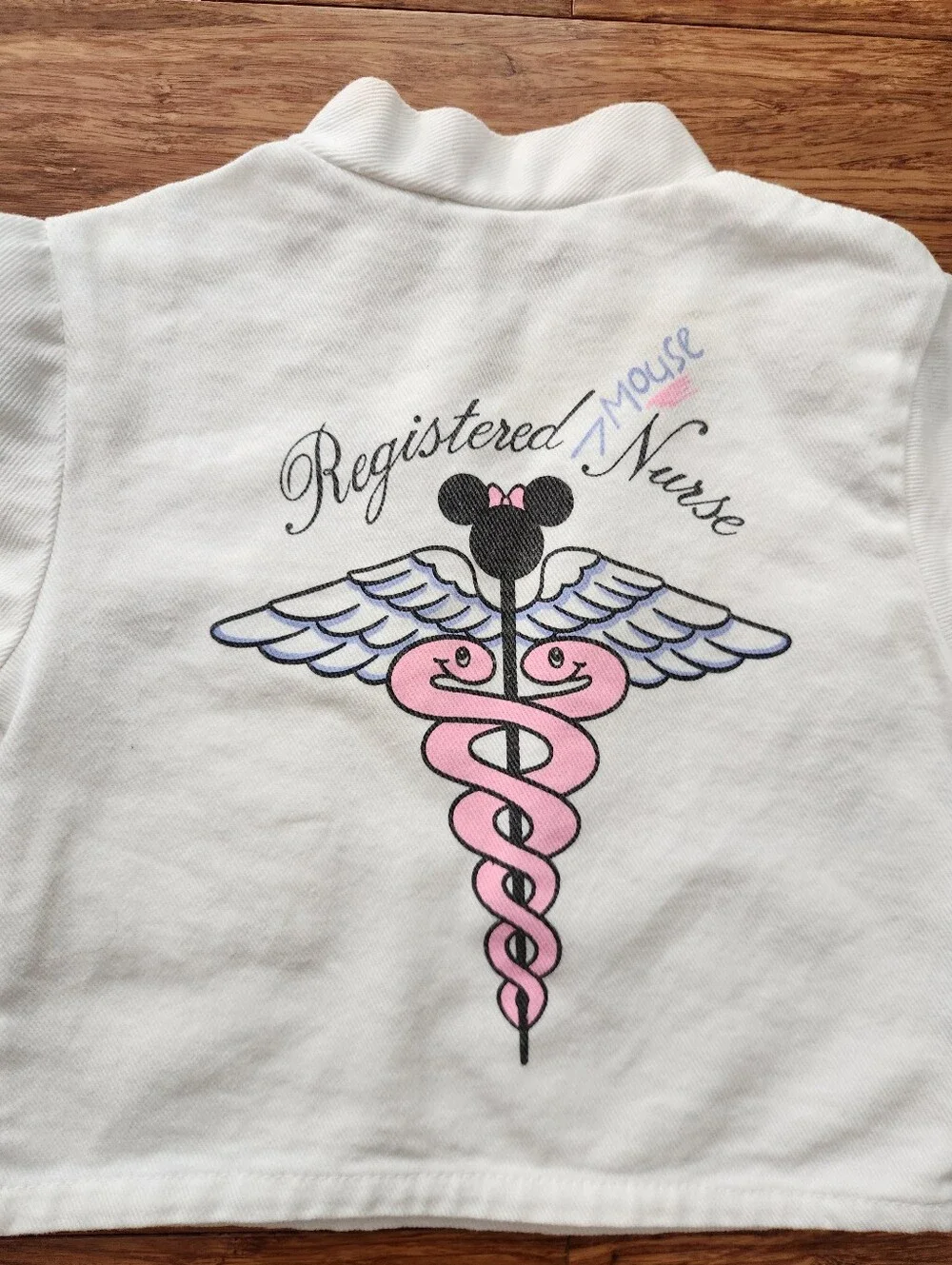 Vintage Disney Baby Girl's Minnie Mouse Nurse Scrubs Costume Halloween 12 Months